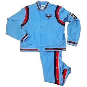BIG 3 Ice Cube Triplets Blue Red  Warm-Up Jacket / Pants Suit, Snap-Button L-XL
